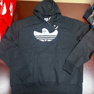 Adidas Mens Black G Shmoo GJ0843 Long Sleeve Pockets Pullover Hoodie Size XL